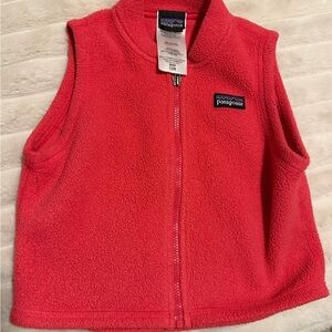 Patagonia Coral Pink Sleeveless Fleece - Baby